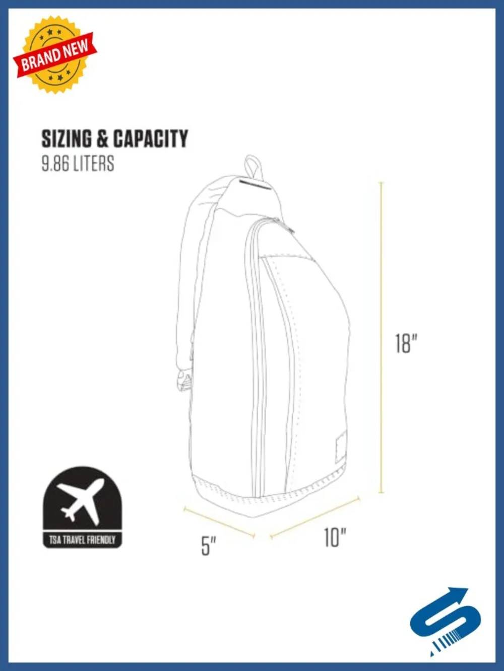 Durable Sling Bag Crossbody Backpack with Padded Tablet Sleeve